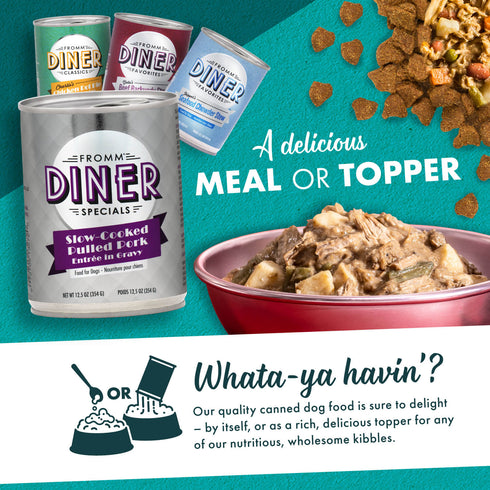 Fromm Diner Specials Wet Dog Food - Slow-Cooked Pulled Pork in Gravy - 12.5oz Can